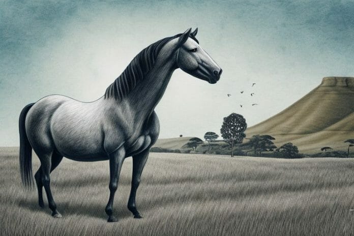A brumby horse in a rural setting in port shepstone