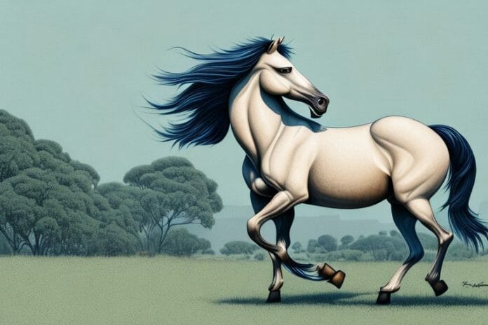 A brumby horse in a natural setting in pretoria