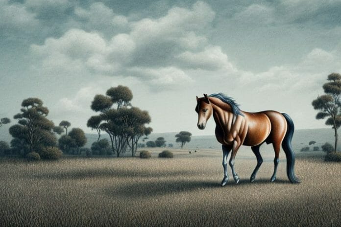 A brumby horse in a rural setting in vereeniging