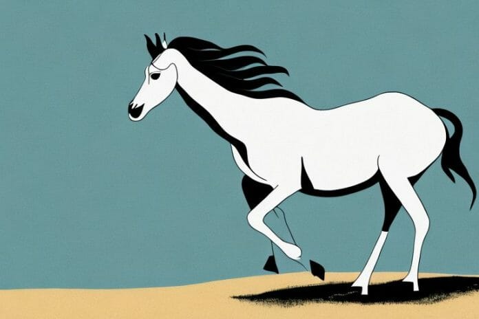 A brumby horse in its natural habitat in springbok