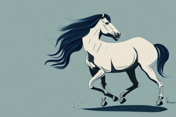 A brumby horse in its natural environment in brits