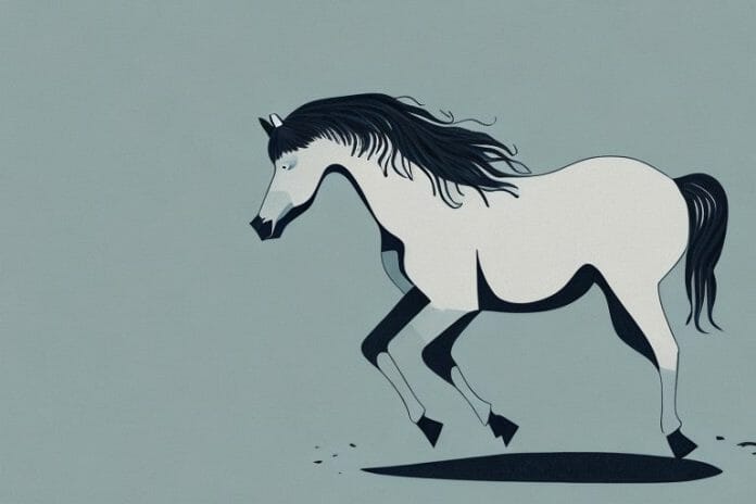 A brumby horse in its natural environment in cape town