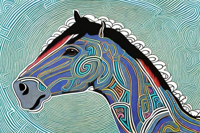 A horse in a field