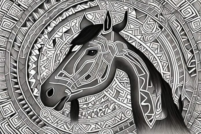 An azteca horse in a rural setting in king william's town