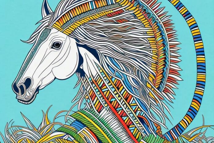 An azteca horse in its natural habitat in jeffreys bay