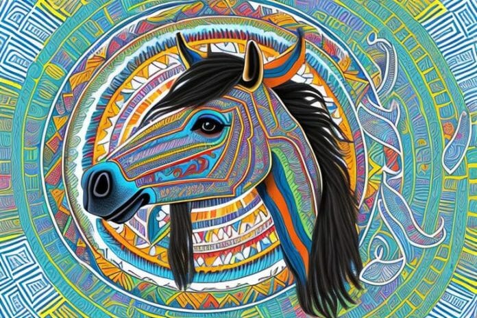 A majestic azteca horse in a field in bloemfontein