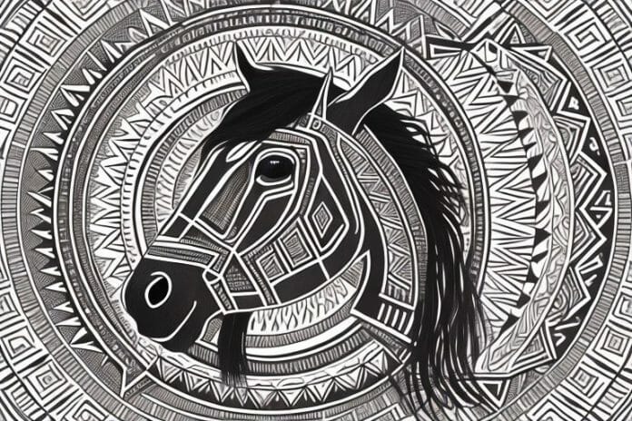 A horse in a field