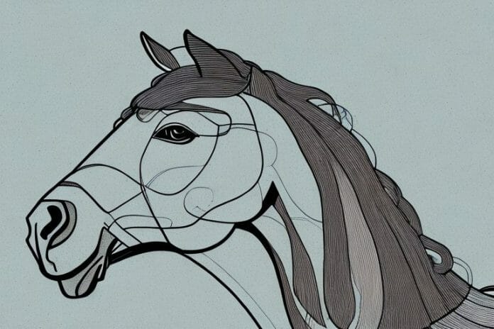 A horse in the landscape of centurion