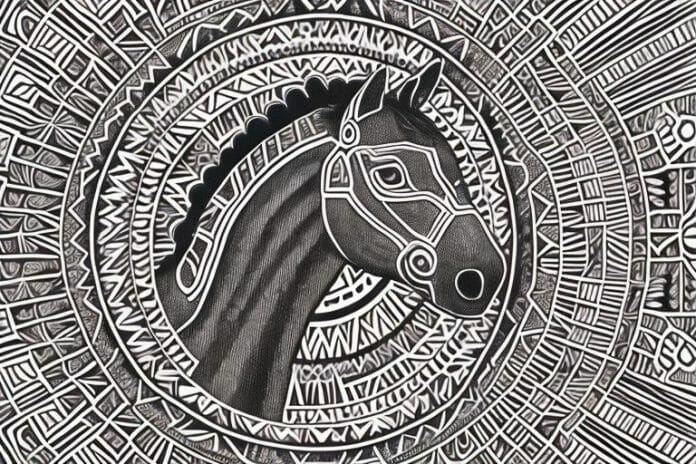 A horse in a field