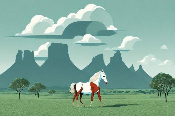 A horse in the landscape of thohoyandou