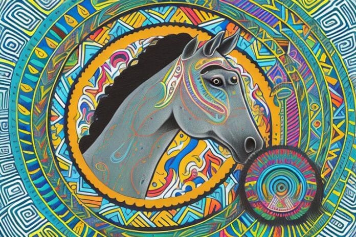 A horse in a field