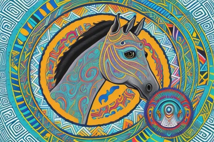 A horse in a field