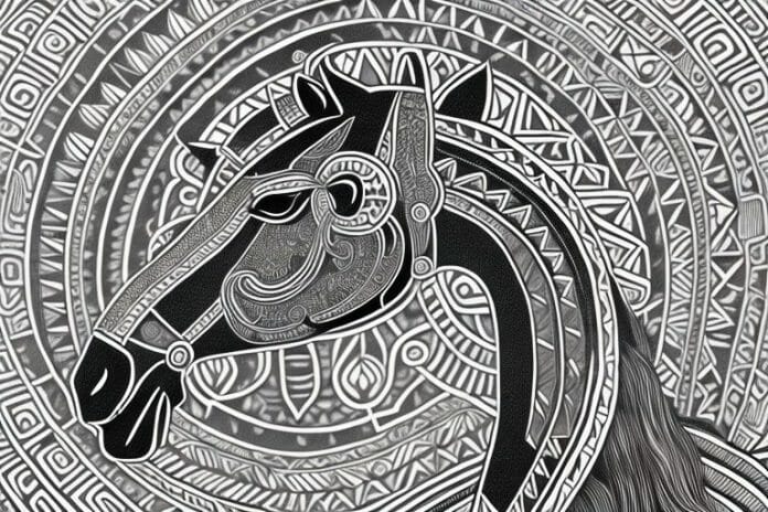 A majestic azteca horse in its natural environment in kathu