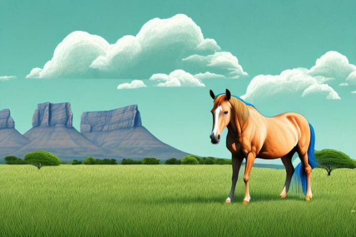 A horse in a field