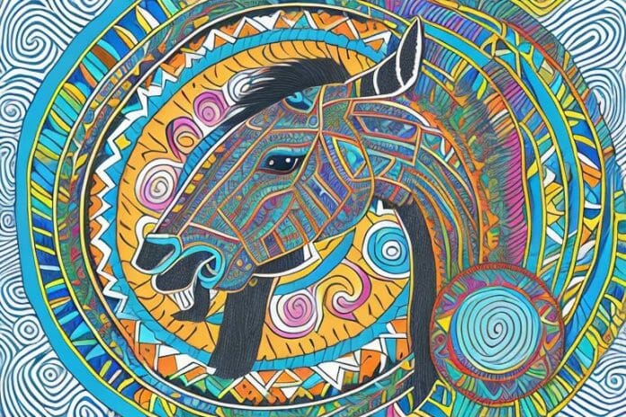 An azteca horse in its natural environment in the north west of south africa
