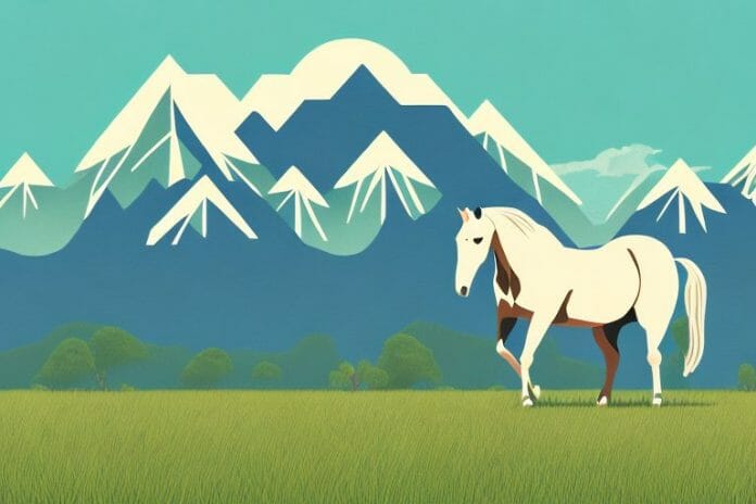 A horse in a field