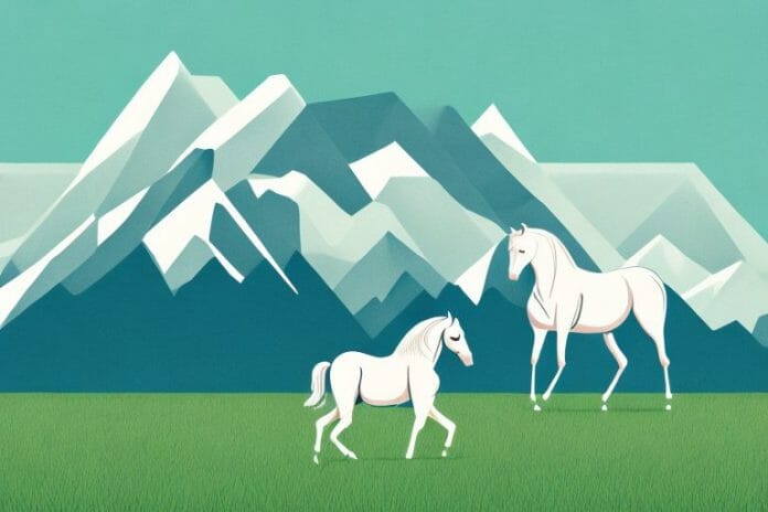 A horse in a field