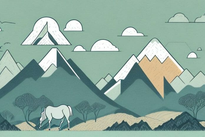 A horse in a field surrounded by mountains in stilfontein