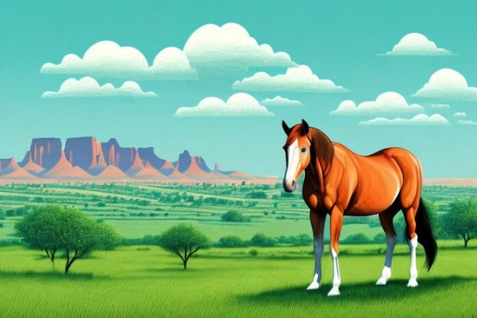 A horse in its natural environment