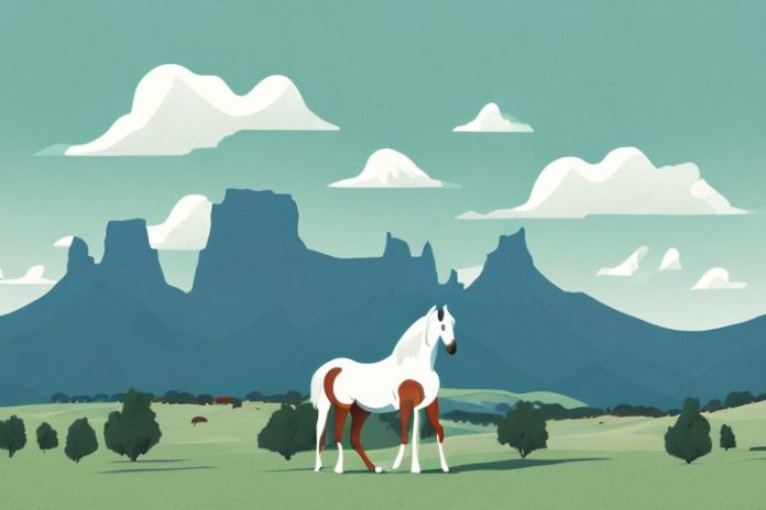 A horse in the western cape landscape