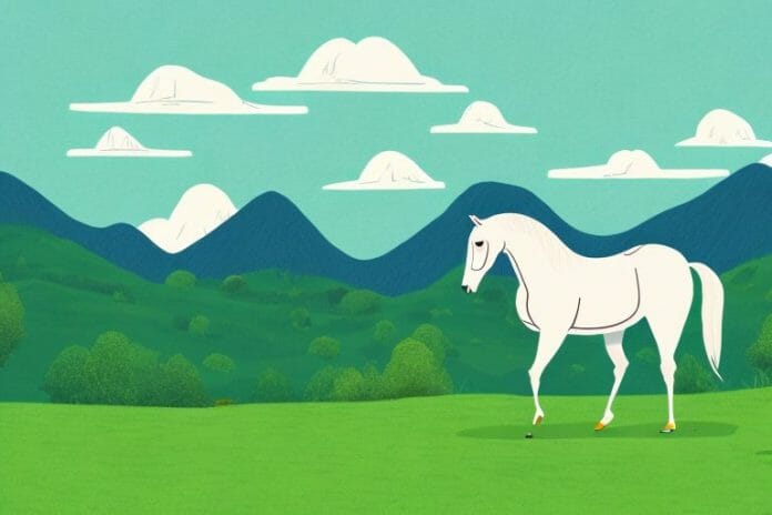 A horse in an outdoor setting
