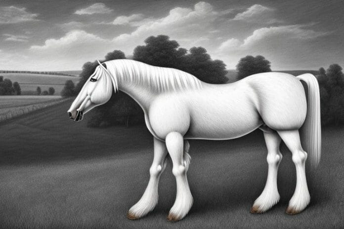 An american belgian draft horse in a rural setting in pietermaritzburg