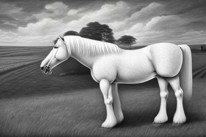 An american belgian draft horse in a rural setting in amanzimtoti