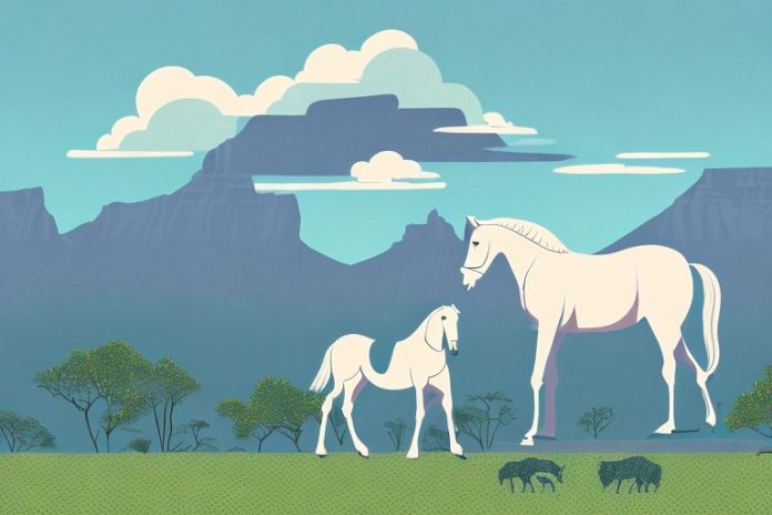 A horse in a scenic outdoor setting in cape town