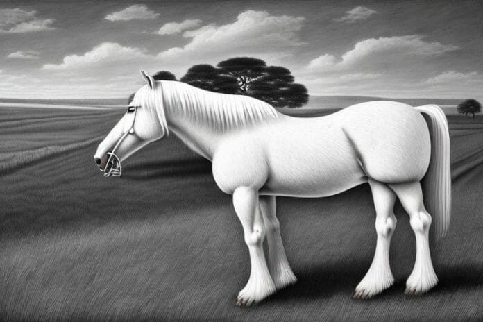 An american belgian draft horse in a rural setting in port elizabeth