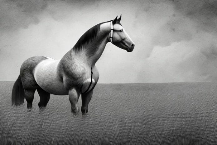 A belgian draft horse in a field in germiston