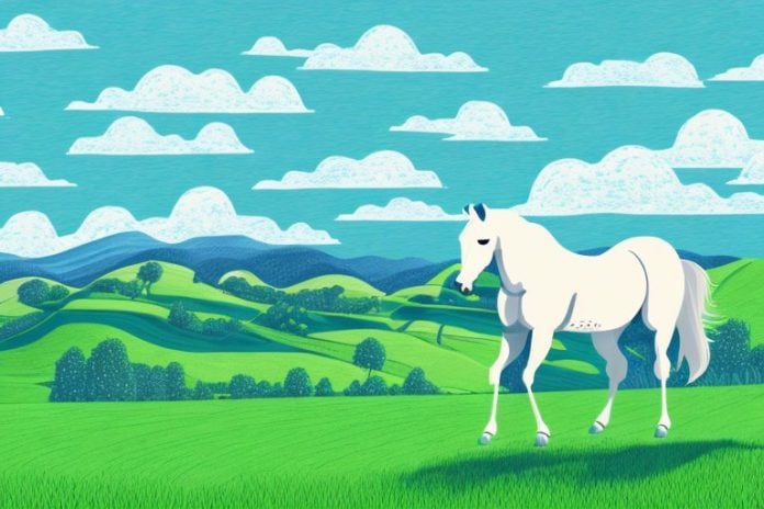 A horse in a rural landscape