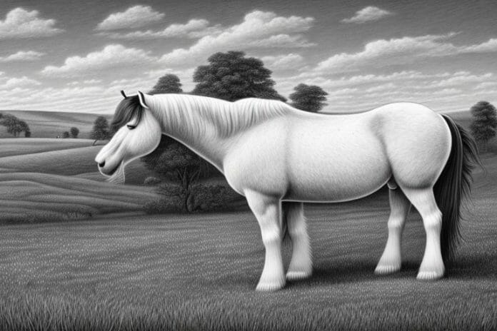A shire horse in a rural setting in kwa zulu natal