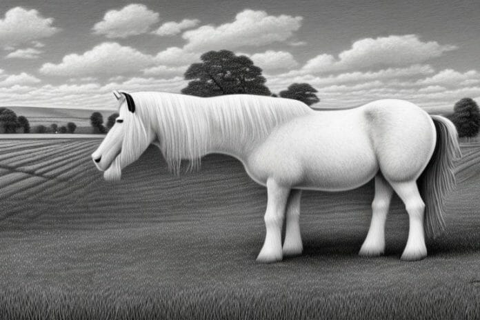 A shire horse in a rural setting in pietermaritzburg