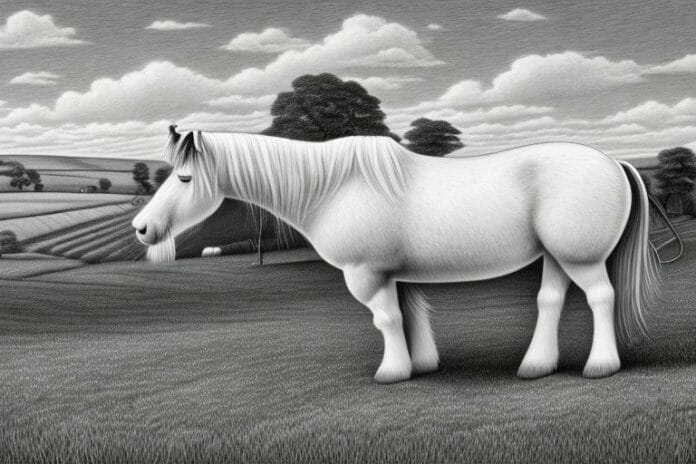 A shire horse in a rural setting in tongaat
