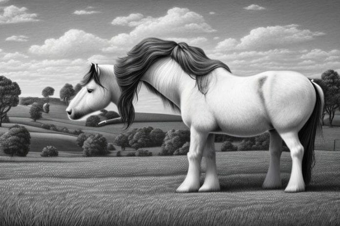 A shire horse in a rural setting in greater pretoria