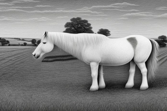 A shire horse in a rural south african setting