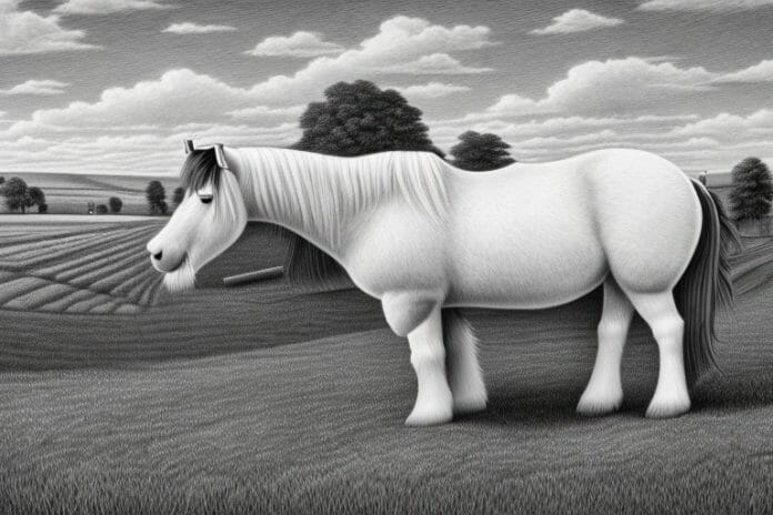 A shire horse in a rural setting in randburg