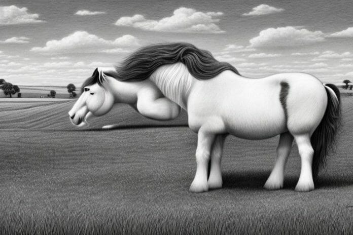 A shire horse in a rural setting in polokwane