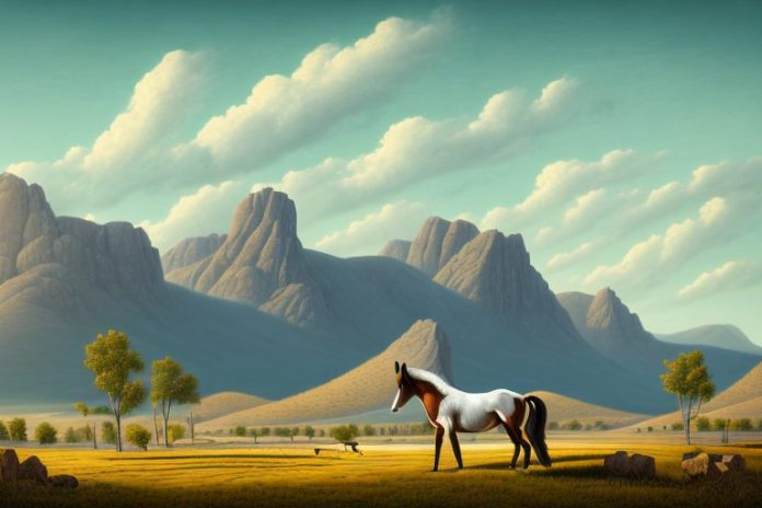 A hackney horse in a rural landscape