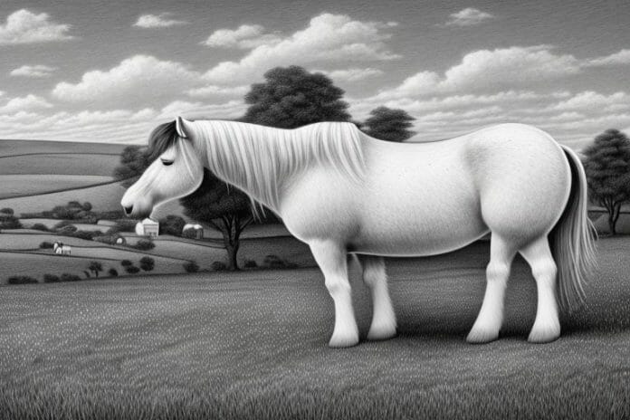 A shire horse in a rural setting in mogwase