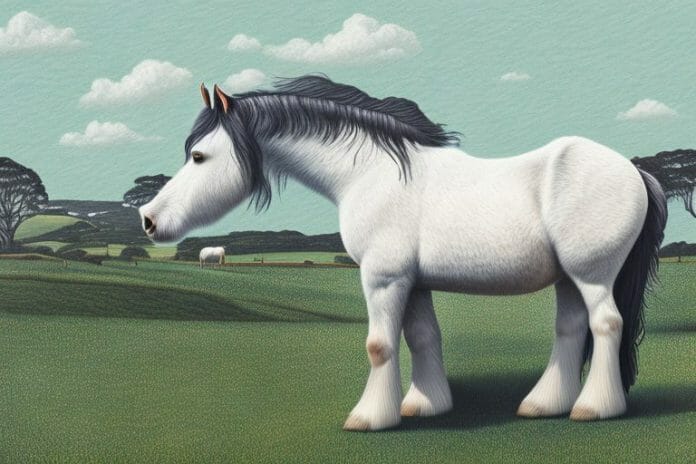 A shire horse in a rural setting in knysna