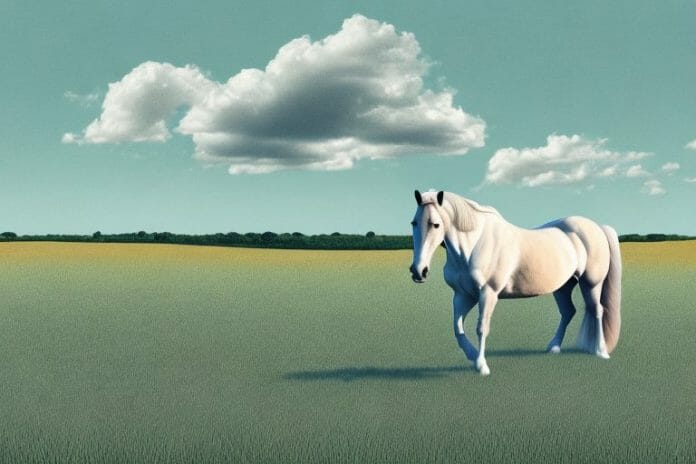 A cob horse in a field in margate