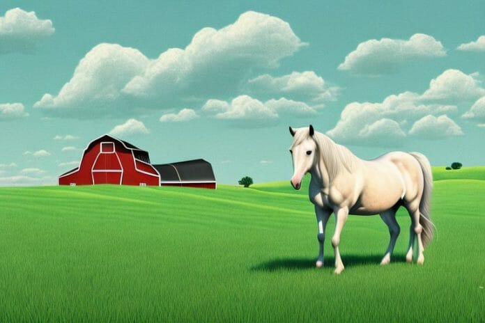 A horse in a field