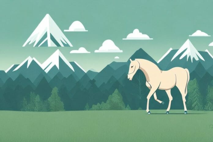 A horse in a field