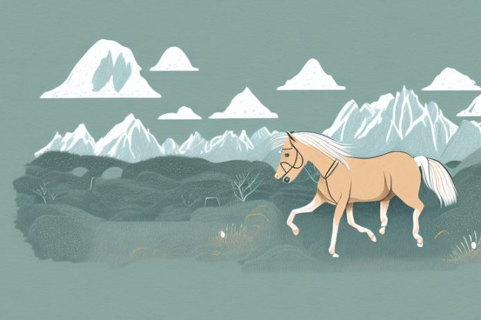 A haflinger horse galloping through a scenic landscape in kwa zulu natal