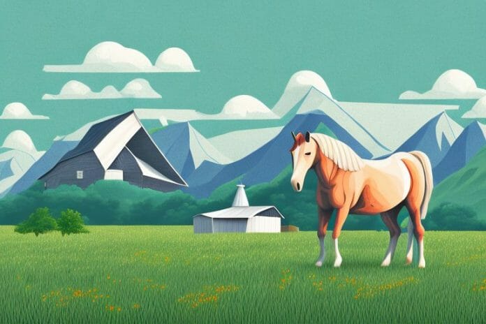 A horse in a field