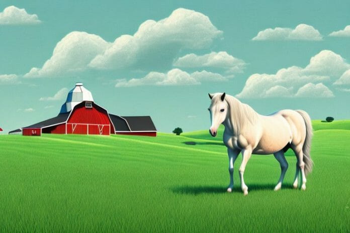 A horse in a field