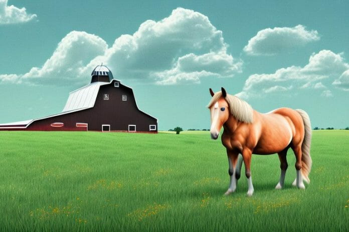 A horse in a field