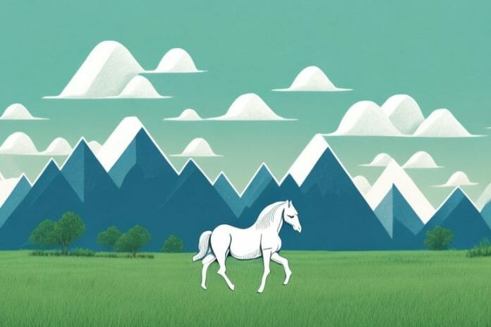 A horse in a field