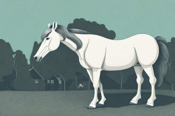 A cob horse in a rural setting in potchefstroom